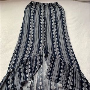 Bohemian High Low Patterned Skirt